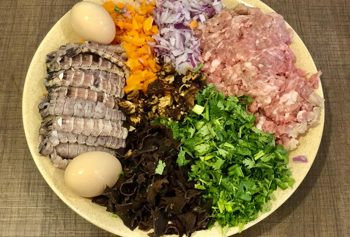 Nguyên liệu làm nem hải sản bề bề